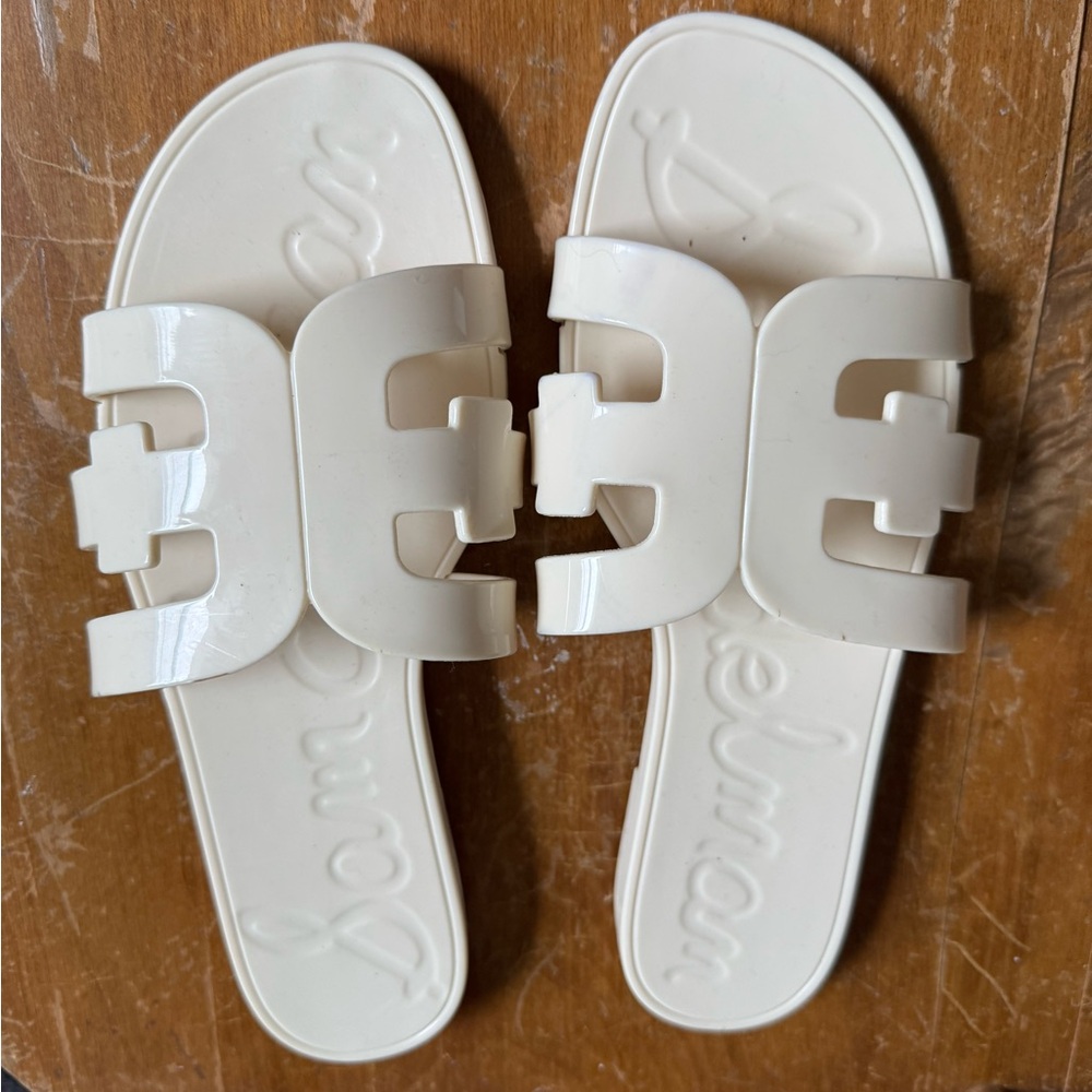 Sam Edelman Cream Slide Sandals